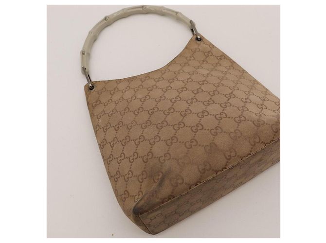 Borsa Hobo Gucci Bamboo Marrone - vista 6