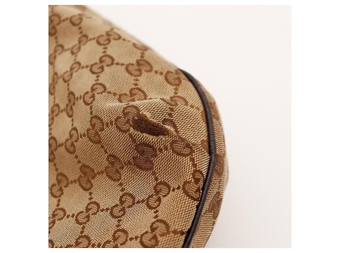 Borsa Hobo in tela Monogram Gucci Marrone Beige - vista 10