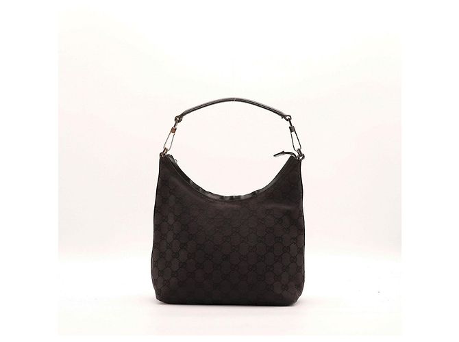 Gucci Borsa Hobo in tela monogramma GG Marrone scuro - vista 3