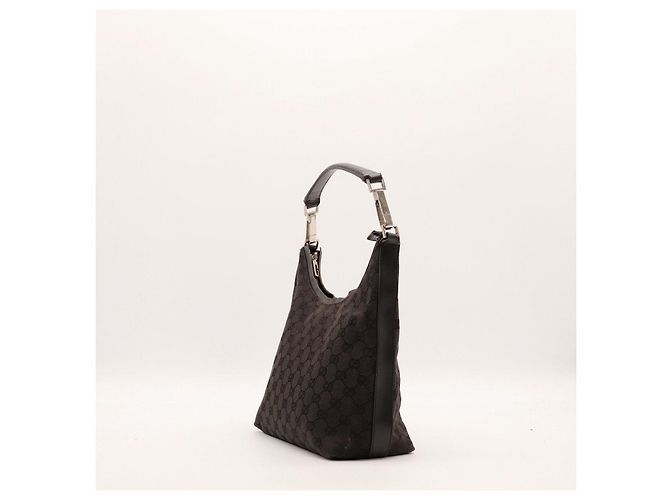 Gucci Borsa Hobo in tela monogramma GG Marrone scuro - vista 4