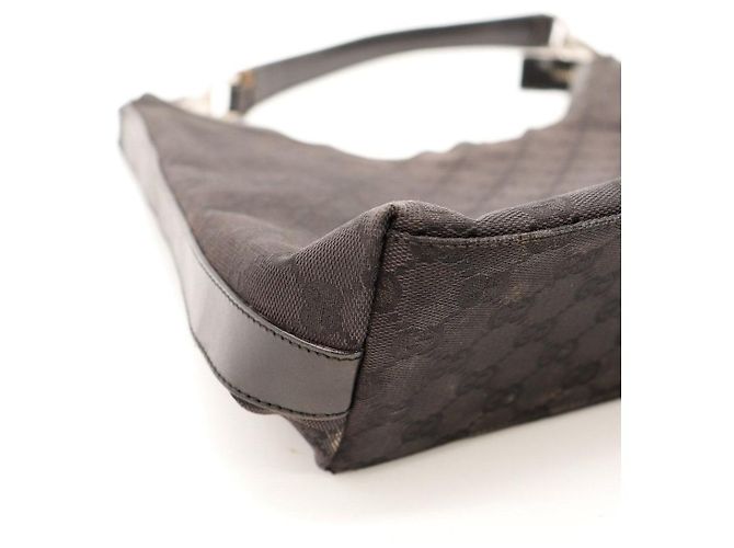 Gucci Borsa Hobo in tela monogramma GG Marrone scuro - vista 7