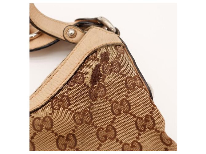 Borsa Hobo in tela monogramma Gucci Marrone - vista 11