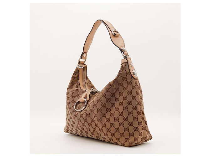 Borsa Hobo in tela monogramma Gucci Marrone - vista 2