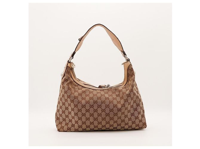Borsa Hobo in tela monogramma Gucci Marrone - vista 3