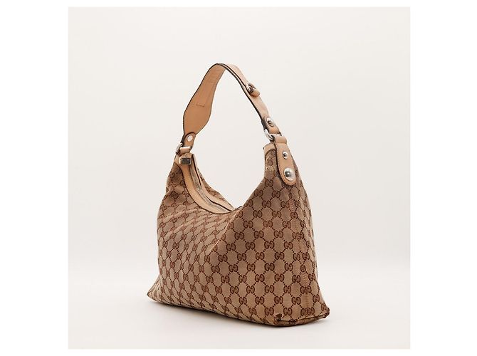 Borsa Hobo in tela monogramma Gucci Marrone - vista 4