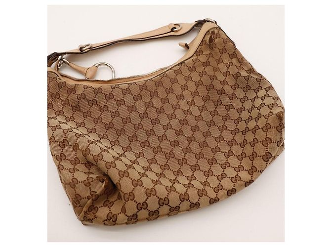 Borsa Hobo in tela monogramma Gucci Marrone - vista 6