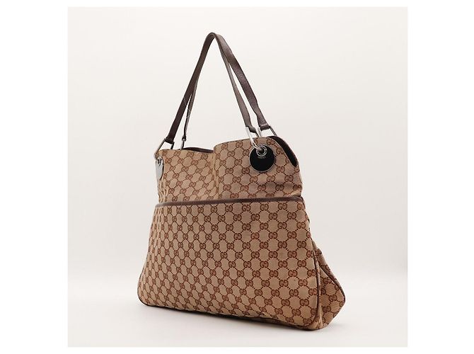 Borsa a tracolla Gucci in tela monogramma GG Marrone - vista 2