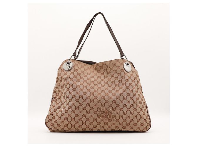 Borsa a tracolla Gucci in tela monogramma GG Marrone - vista 3