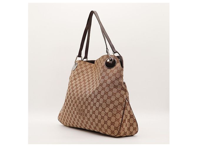Borsa a tracolla Gucci in tela monogramma GG Marrone - vista 4