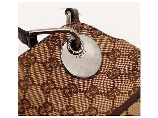 Borsa a tracolla Gucci in tela monogramma GG Marrone - vista 7