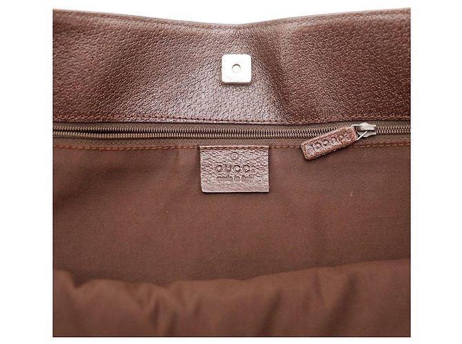 Borsa a tracolla Gucci in tela monogramma GG Marrone - vista 8