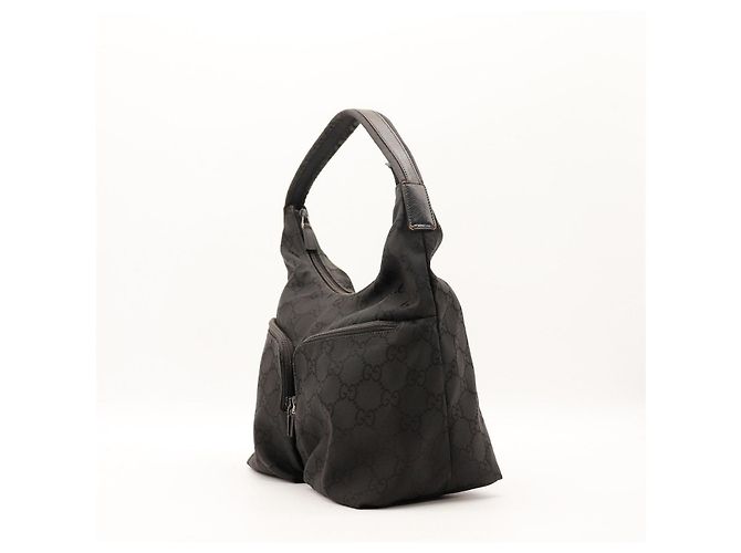 Borsa a spalla Gucci GG Monogram in nylon Marrone scuro - vista 2