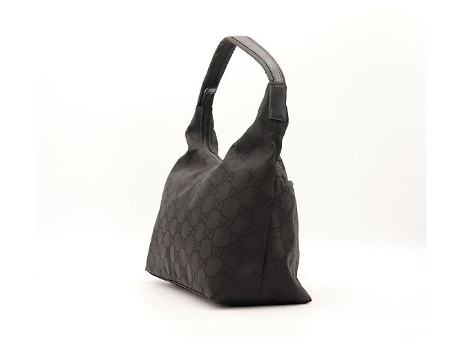 Borsa a spalla Gucci GG Monogram in nylon Marrone scuro - vista 4