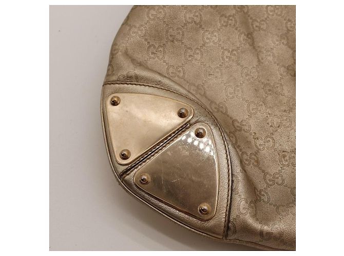 Gucci Borsa Hobo Monogram Bamboo Tassel Beige - vista 9