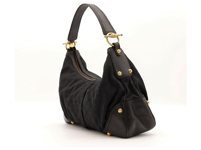 Borsa Hobo Gucci Monogram GG Nero - vista 4