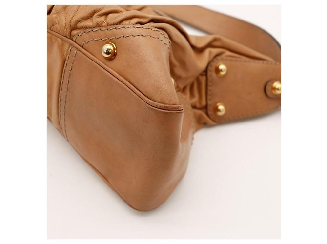 Gucci Borsa Hobo in pelle marrone - vista 10