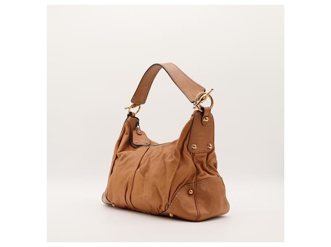 Gucci Borsa Hobo in pelle marrone - vista 2