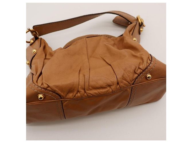 Gucci Borsa Hobo in pelle marrone - vista 6