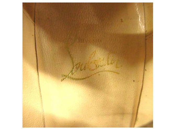 Sandali con zeppa in pelle tan Christian Louboutin Marrone - vista 8