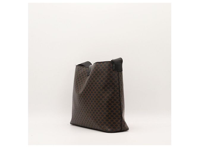Céline Celine Bolso de Hombro Monogram Macadam Castaño Negro - vista 9