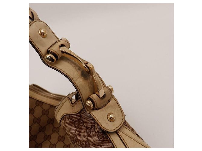 Gucci GG Monogram Canvas Hobo-Tasche Braun Beige - Ansicht 10