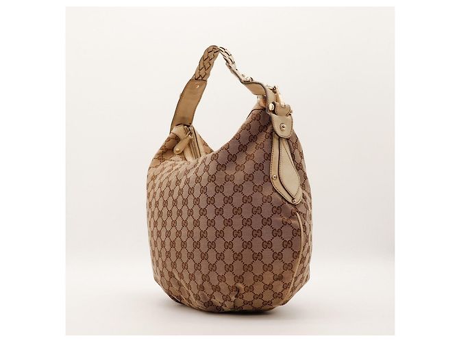 Gucci GG Monogram Canvas Hobo-Tasche Braun Beige - Ansicht 2