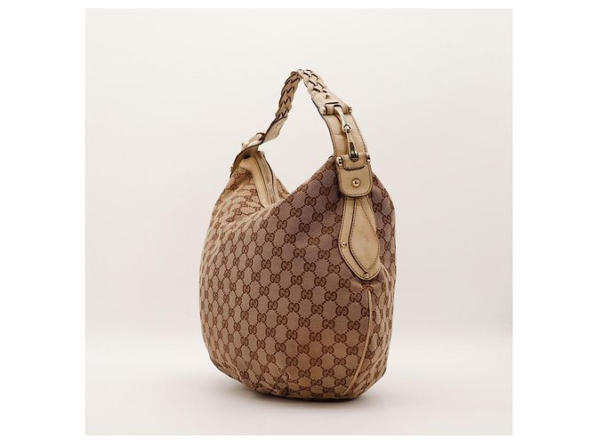 Gucci GG Monogram Canvas Hobo-Tasche Braun Beige - Ansicht 4