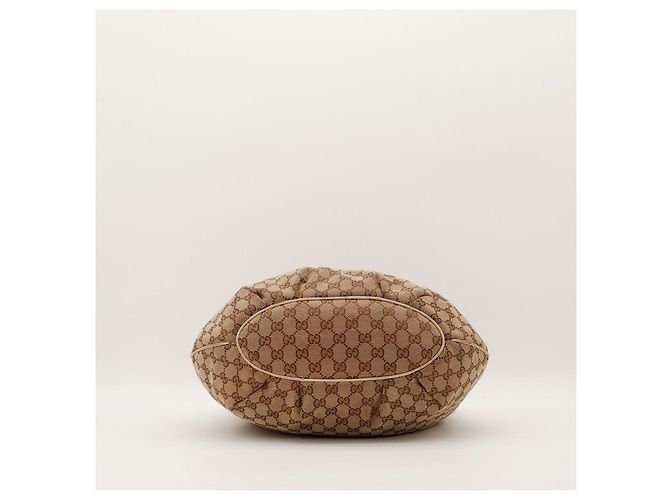 Gucci GG Monogram Canvas Hobo-Tasche Braun Beige - Ansicht 5