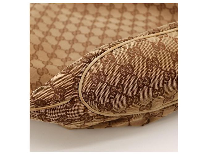 Gucci GG Monogram Canvas Hobo-Tasche Braun Beige - Ansicht 8