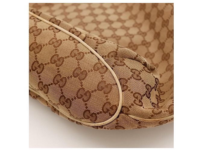 Gucci GG Monogram Canvas Hobo-Tasche Braun Beige - Ansicht 9
