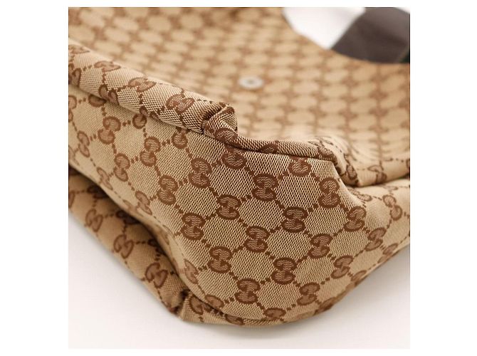 Gucci Borsa Hobo in tela Monogram GG Supreme Marrone Monogramma - vista 10