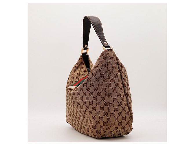 Gucci Borsa Hobo in tela Monogram GG Supreme Marrone Monogramma - vista 2