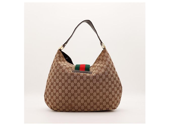 Gucci Borsa Hobo in tela Monogram GG Supreme Marrone Monogramma - vista 3