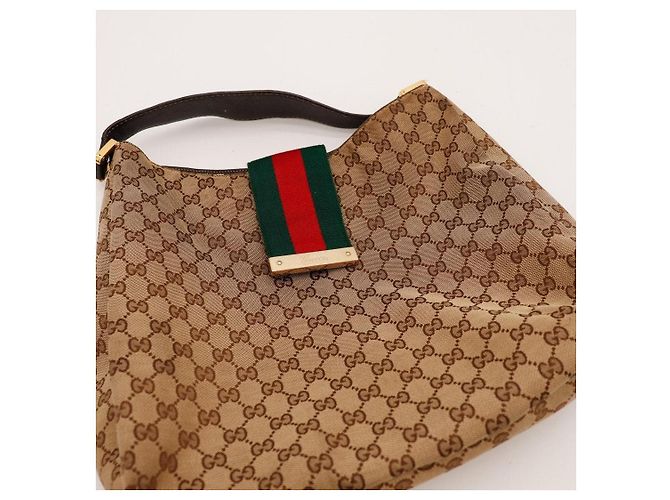 Gucci Borsa Hobo in tela Monogram GG Supreme Marrone Monogramma - vista 6