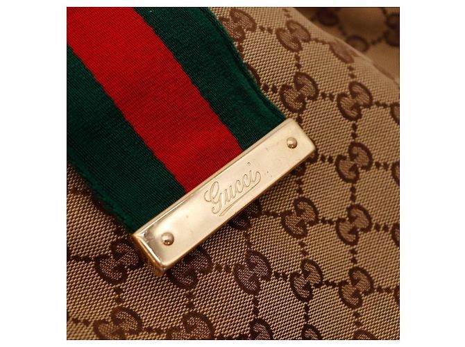 Gucci Borsa Hobo in tela Monogram GG Supreme Marrone Monogramma - vista 7