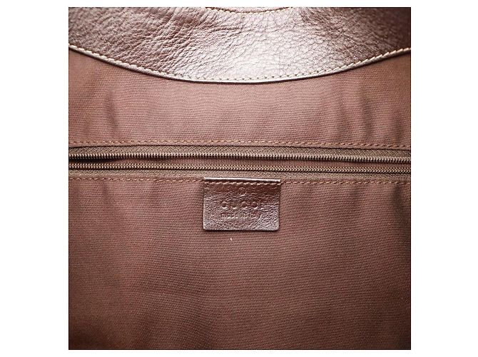 Gucci Borsa Hobo in tela Monogram GG Supreme Marrone Monogramma - vista 8