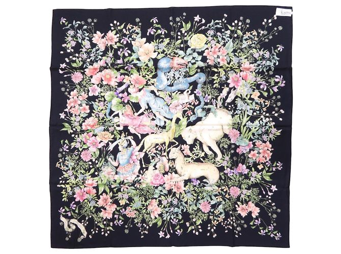 Sciarpa in seta Christian Dior D Constellation Nero Verde - vista 3