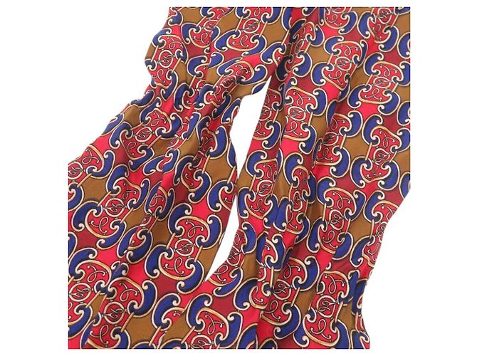 Fendi Silk Multicolor Handle Strap Replacement Brown Red Blue Golden - view 6