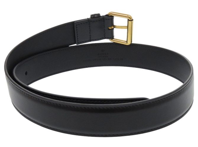 Gucci Ledergürtel für Herren Schwarz Golden - Ansicht 2