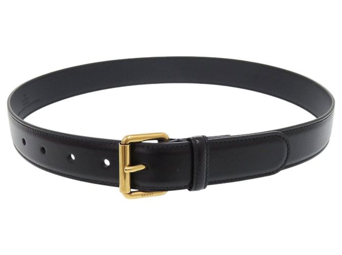Gucci Ledergürtel für Herren Schwarz Golden - Ansicht 3