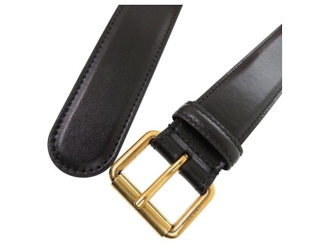 Gucci Ledergürtel für Herren Schwarz Golden - Ansicht 4