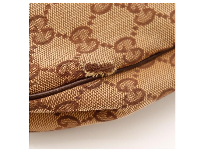 Gucci Borsa Hobo in tela Monogram GG Marrone - vista 10
