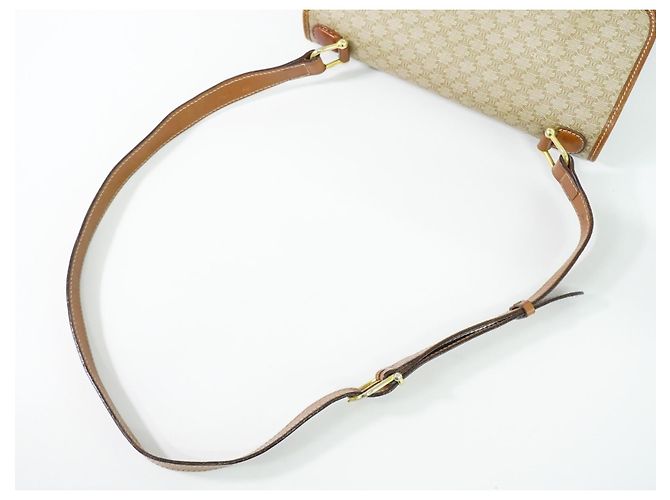 Edge Céline Celine Vintage Macadam Canvas Medium Beige - vista 7