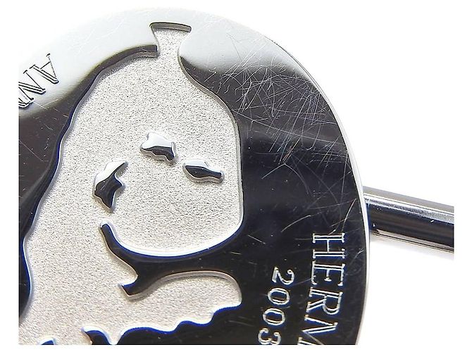 Hermès Hermes Annee Mediterranee Cadena Lock Charm Metal Argento - vista 5