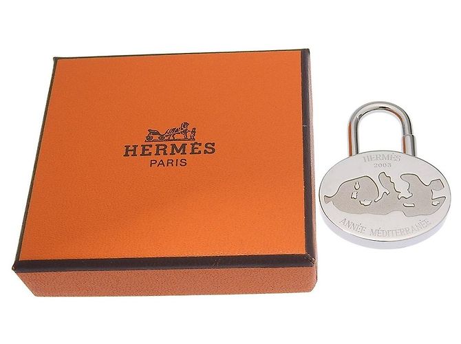 Hermès Hermes Annee Mediterranee Cadena Lock Charm Metal Argento - vista 6