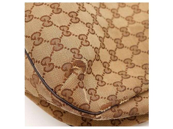 Gucci Borsa Hobo Abbey Tela Monogram Marrone Rosso Verde - vista 10