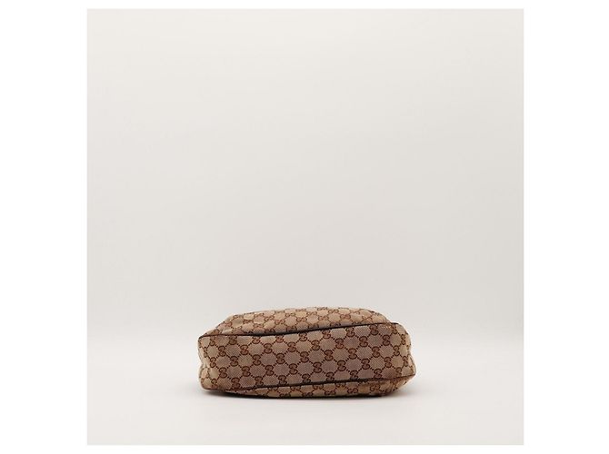 Borsa Hobo Abbey in tela monogrammata Gucci Marrone Rosso Verde - vista 5