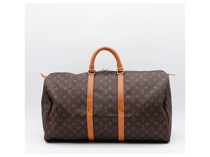 Louis Vuitton Keepall 55 Monogram Canvas Marrone Monogramma - vista 3