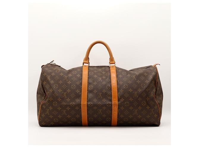 Louis Vuitton Keepall 55 Monogram Canvas Marrone - vista 3