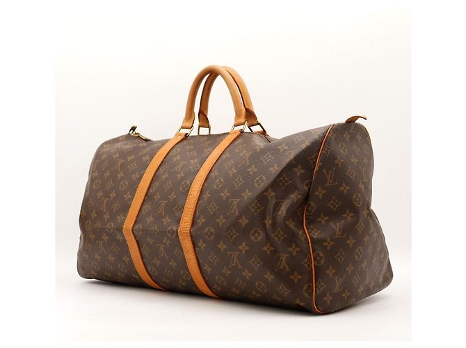 Louis Vuitton Keepall 55 Monogram Canvas Marrone - vista 4